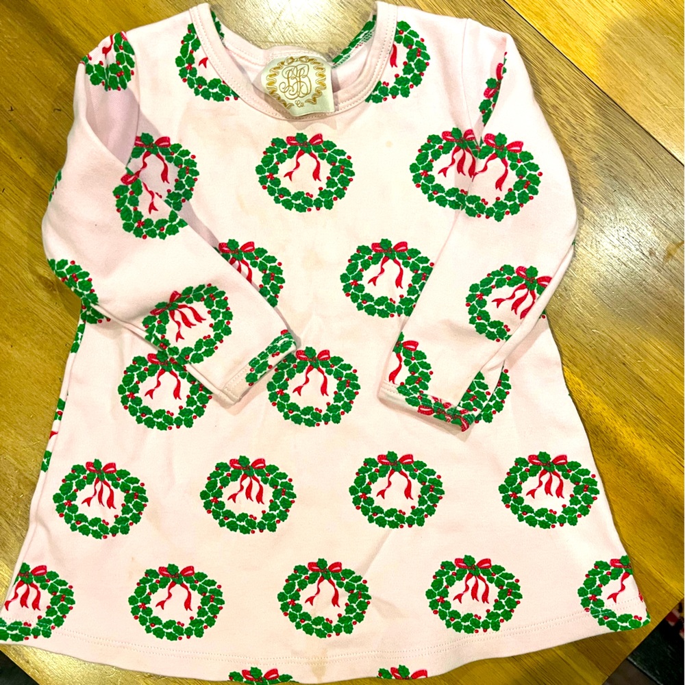 Beaufort Bonnet Christmas wreath dress 18-24 months